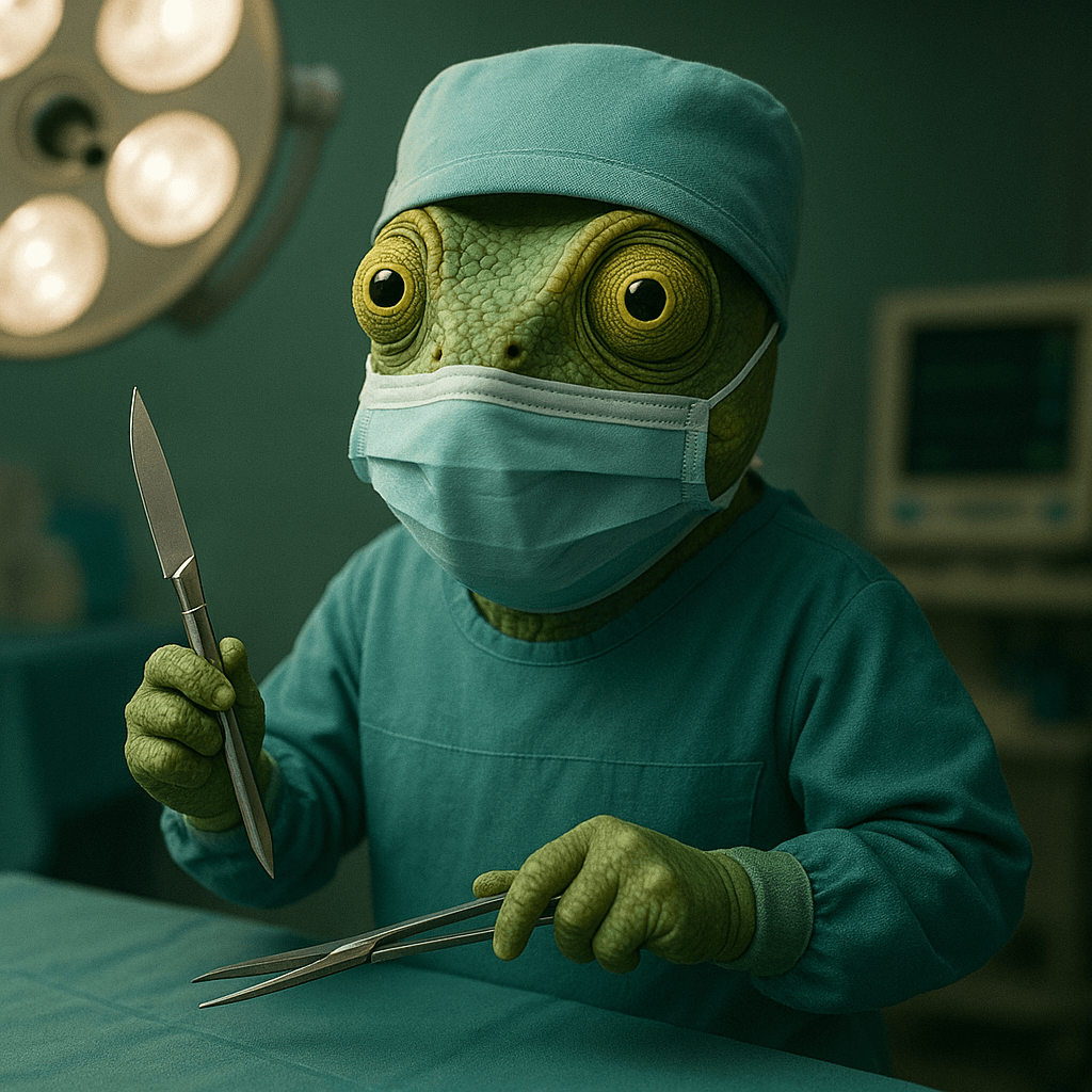 Präzision und Meisterschaft Chirurgie Chamäleon