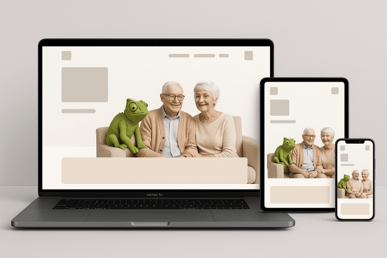 Webdesign für eine Seniorenresidenz - glücklich alt werden