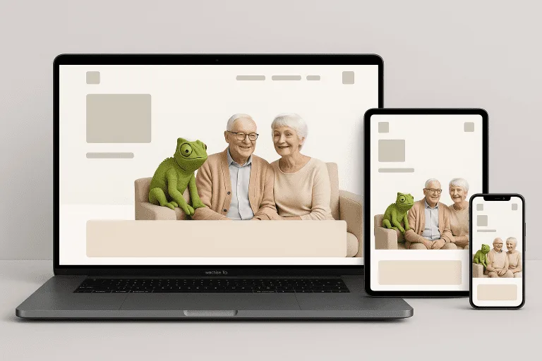 Webdesign für eine Seniorenresidenz - glücklich alt werden