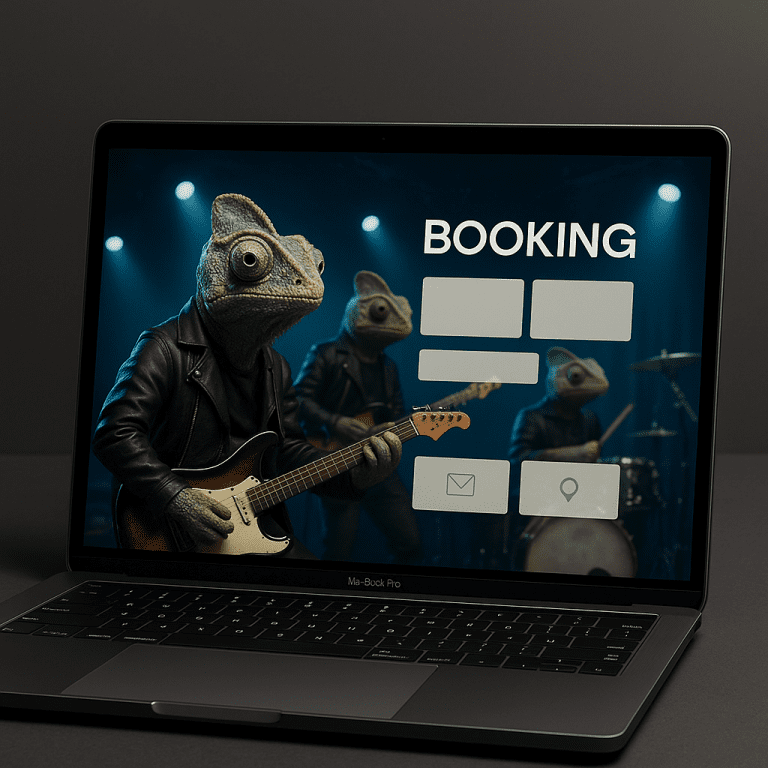 Webseitenbeispiel für Buchungsfunktion