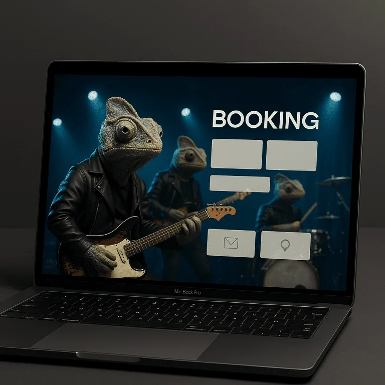 Webseitenbeispiel für Buchungsfunktion